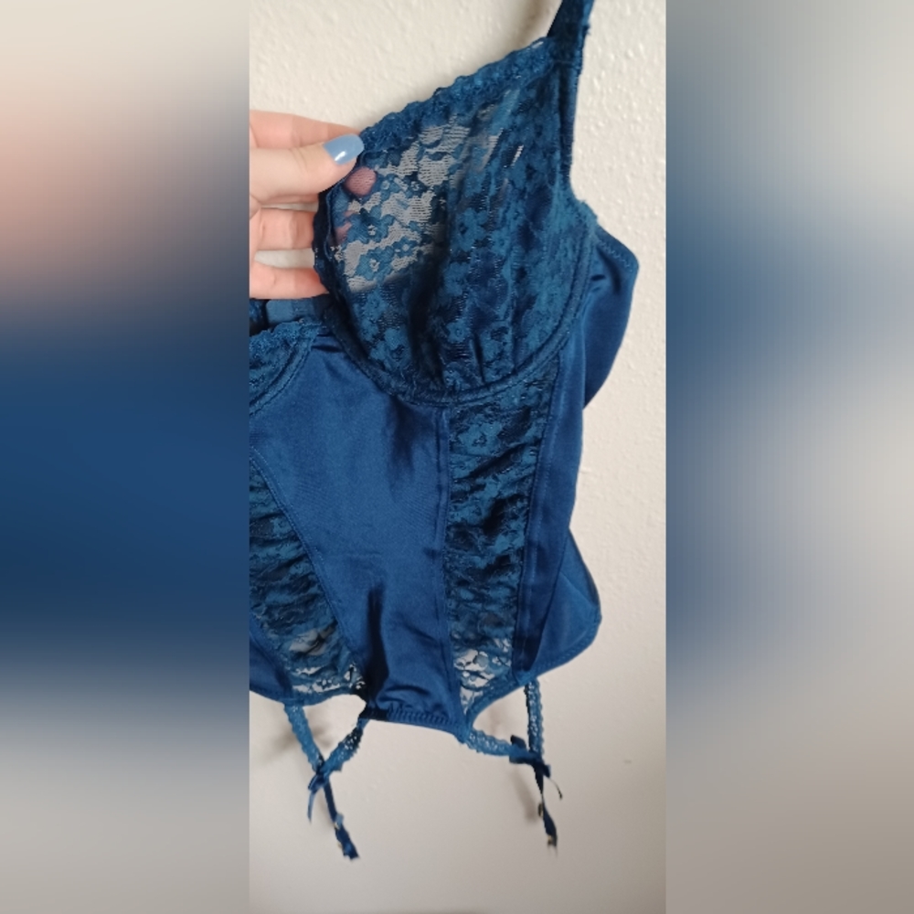 Sexy blue corset